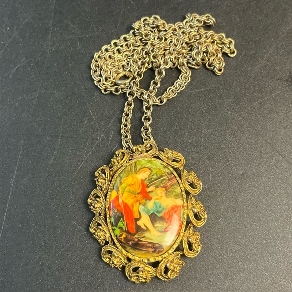 Artistic Gold Pendant Necklace - Picture 1 of 6